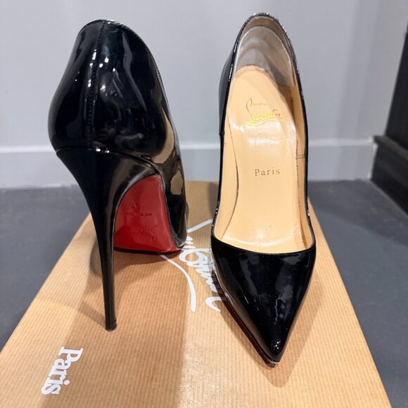 Christian Louboutin Patent So Kate 120 Pumps 37 Black - Picture 2 of 6